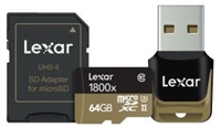 Lexar® Professional 1800x microSDXC™ UHS-II cards 64 GB