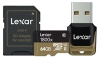 Lexar® Professional 1800x microSDXC™ UHS-II cards 64 GB